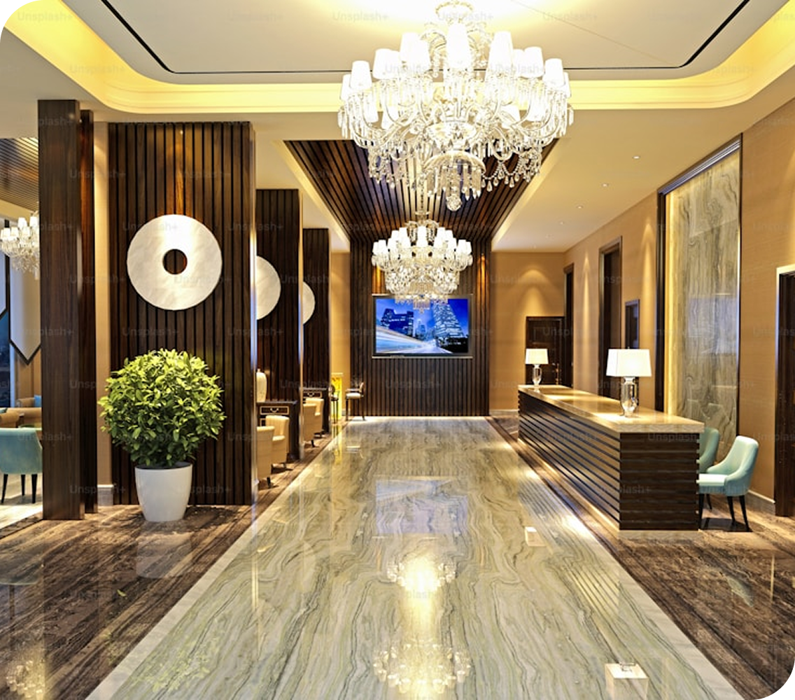 Elegant event hall interior